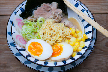Tonkotsu Ramen Japanese Noodles  Pork Bone Broth and Chashu