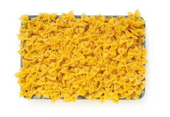 raw pasta top view