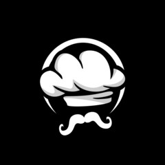 Simple Kitchen Chef Design Logo template, vector illustration 