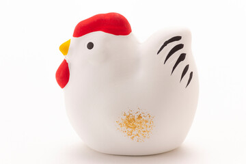 鶏の土鈴、正月飾り