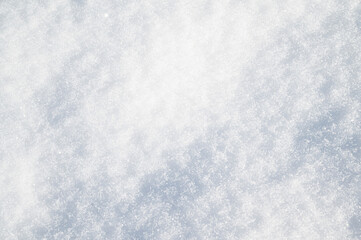 High angle view of snow texture, background with copy space