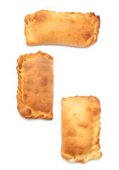 Pumpkin pie isolated on white