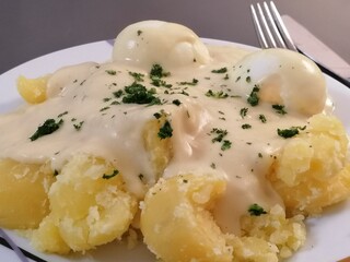 mashed potatoes with meat