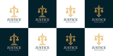 Obraz na płótnie Canvas Set of lawyer logo inspiration