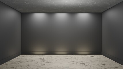 Dark walls and light formal room background.