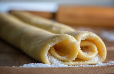 home cooking. hearts with puff pastry sugar