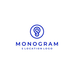 Fototapeta premium S location logo vector modern simple combinations