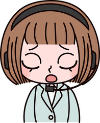 コールセンター、オペレーターの女性