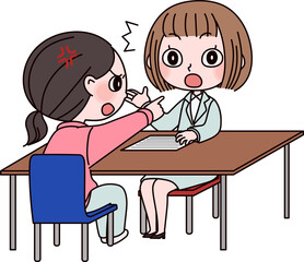 接客サービス、女性を案内する女性