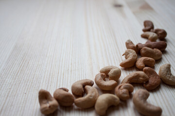 cashew nuts salty roasted food ingredient natural isolated white background