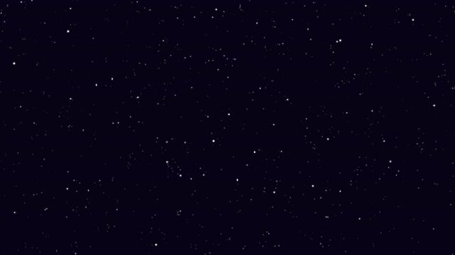 starry night sky dark blue motion graphics background with stars sparkles twinkling and blinking in universe space. milky way glowing starlight, 4k stock looped animation