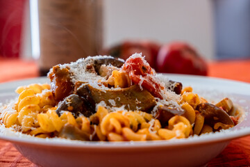 Pasta alla norma, a traditional recipie of italian food tradition
