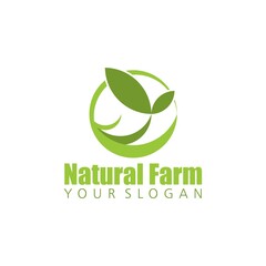 Natural farm. Vector logo icon template