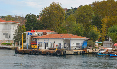 Fototapeta na wymiar The Kanlica ferry station on the Bosphorus in the Beykoz district of Istanbul