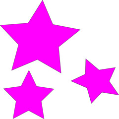 Obraz premium purple star icon on white
