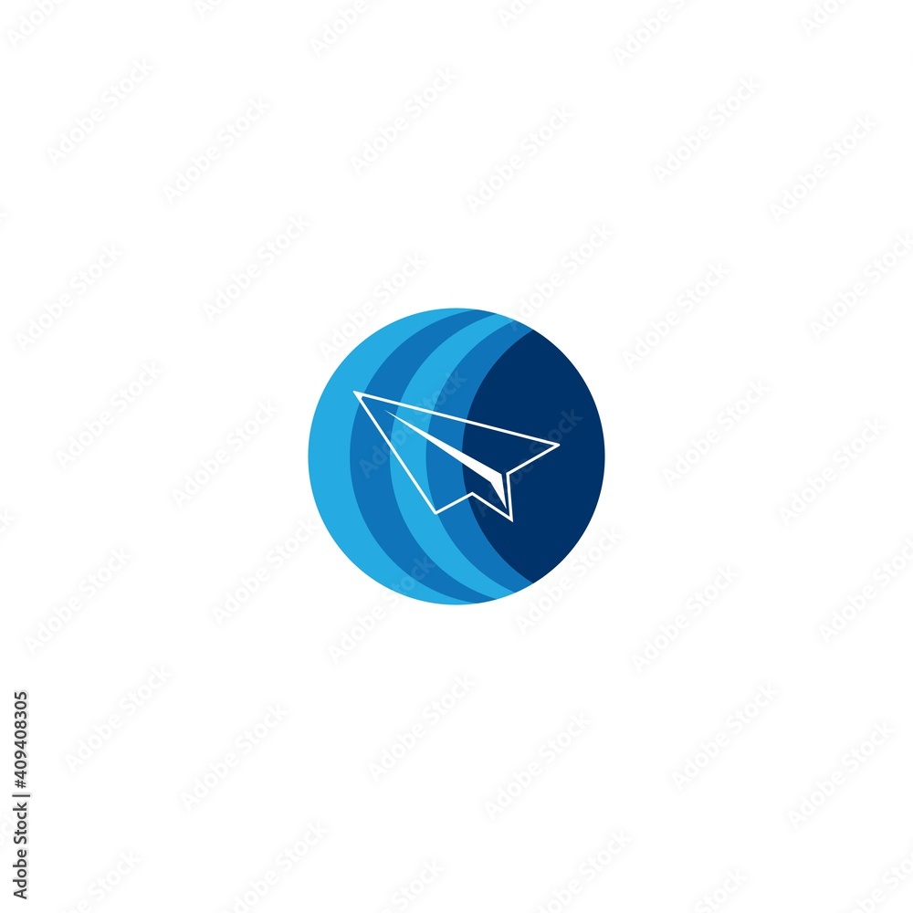 Poster paper plane icon