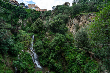 waterfall in the mountains