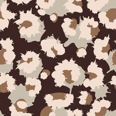 Abstract Seamless Pattern with Leopard Skin Texture. Modern Trendy Pattern Abstract Design. Modern Animals Skin Wallpaper, Vector Illustration