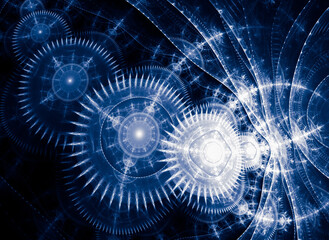 Expressive techno abstract background. Metallic hues. 