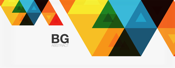 Obraz premium Mosaic triangle pattern abstract background for cover, banner, flyer and poster and other template