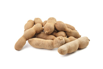 Tamarind fruit isolated on white background