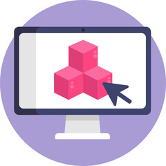 3d printing simple concept icon. 