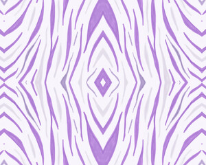 Tribal Background. Abstract Animal Texture. Psychedelic Cheetah Stripes. African Fabric Design. Seamless Tribal Ornament. Fashion Exotic Print. Geometric Tiger Stripes. Lilac Tribal Wallpaper.