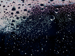 Drops, close-up, drops on the glass, spray, background for website, abstraction