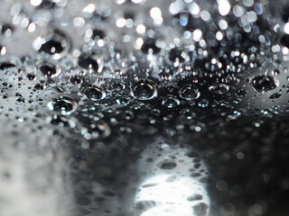 Drops, close-up, drops on the glass, spray, background for website, abstraction
