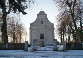 Late Baroque Catholic Church of st. Klemens in Kepa Polska in Poland