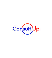 Consult up modern logo template, vector logo for business and company identity 