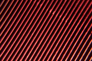 Corrugation minimalism. Corrugated metallized paper close up. Textural background lines