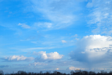 Fototapeta na wymiar high resolution replacement sky - daytime blue monochrome sky