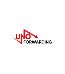 Unique UNO forwarding logo template, vector logo for business and company identity 