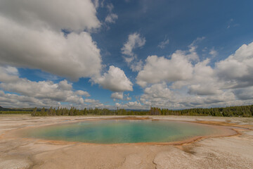 the natural park of Yellowstone in Usa