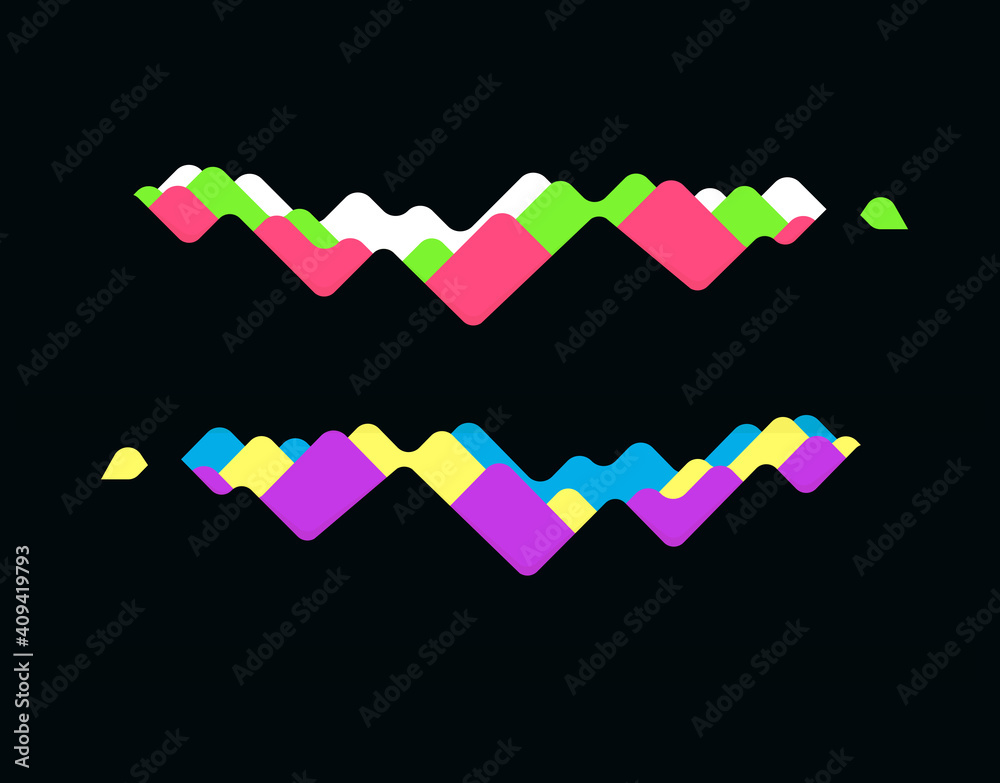 Aufkleber abstract financial chart in stock market. abstract waving color diagram