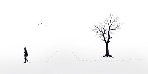 Sketch composition minimalist style