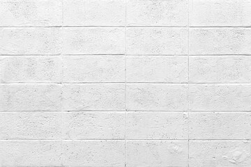 White cement block fence texture and seamless background