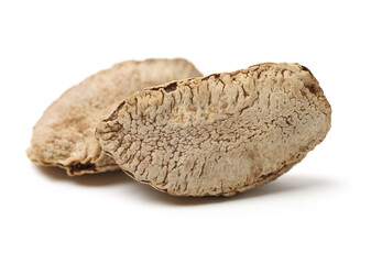 Brazil nuts on white background