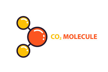 co2 molecule vector icon
