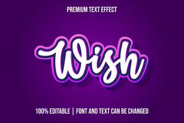 Wish Editable 3d Text Effect Templates