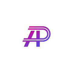 Obraz premium AP letters, vector monogram, logo design