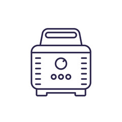 air fryer line icon on white