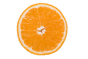 orange slice, clipping path isolated on white background full depth of field