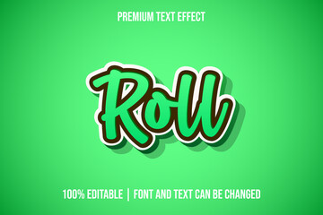 Naklejka premium Roll Editable 3d Text Effect Templates