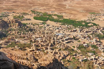 Foto op Plexiglas Kawkaban, Yemen, an ancient fortress town on a hill © robnaw