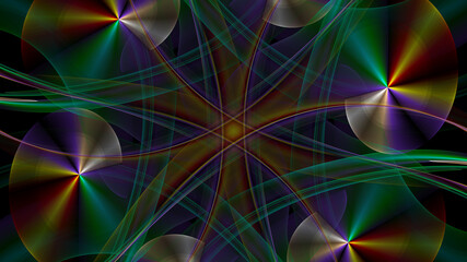 Abstract colorful fractal graphic 