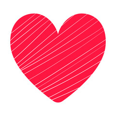 Heart shape. Lines heart vector.