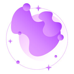 Liquid abstract color shapes. Paint forms. Art composition.