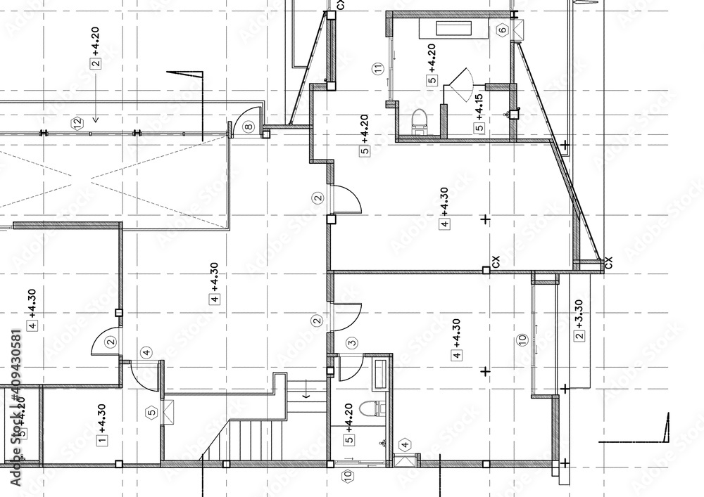Fototapete write a blueprint architecture for building.